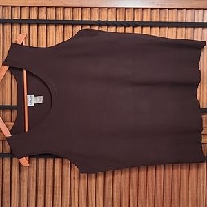 Chico's Crew Neck Mocha Tank Sz 3 (16/18 XL)